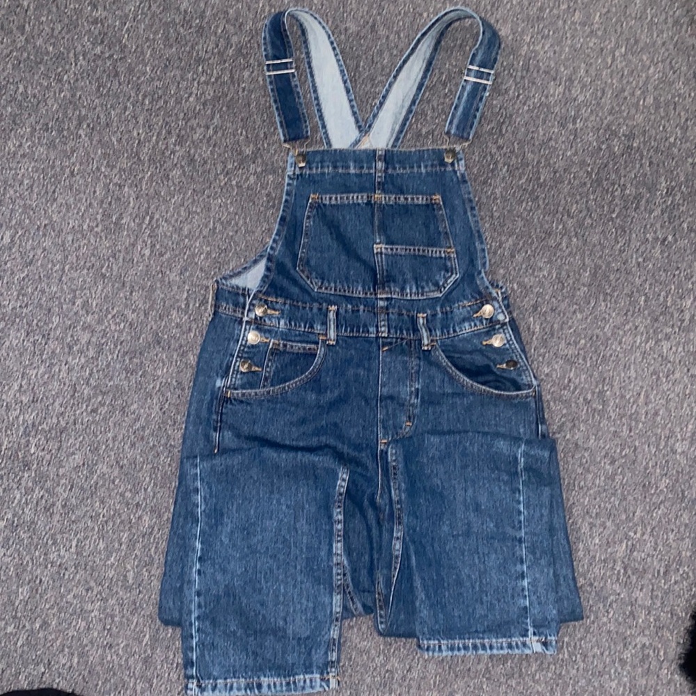 Free People Blue Denim Jumpsuit